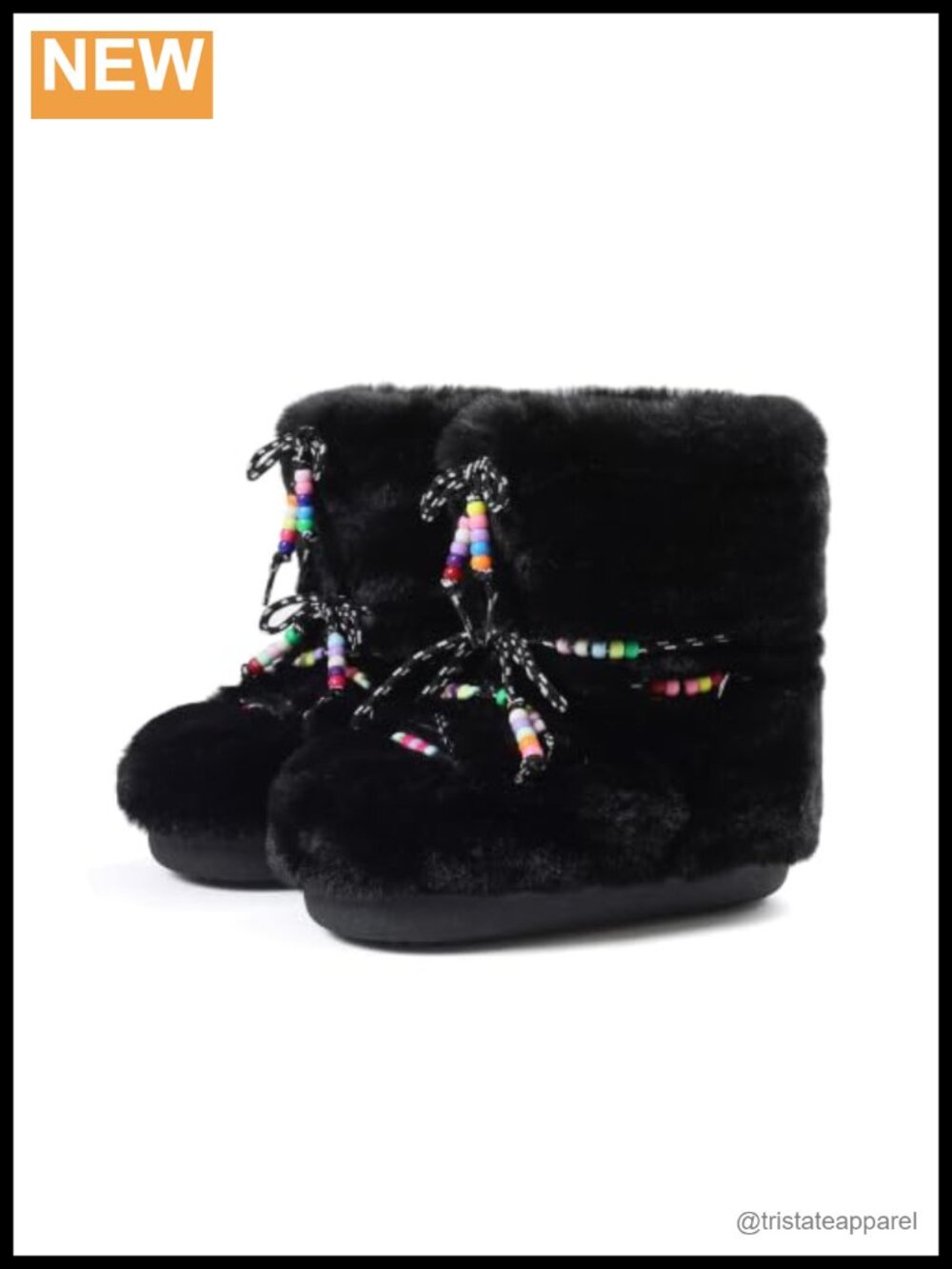 Faux Fur Mid Calf Snow Boots with Non-Slip Rubber Sole Lace-Up Winter Platform